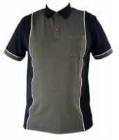 Gabicci - Plain polo shirt with contast sleeves, collar and sides